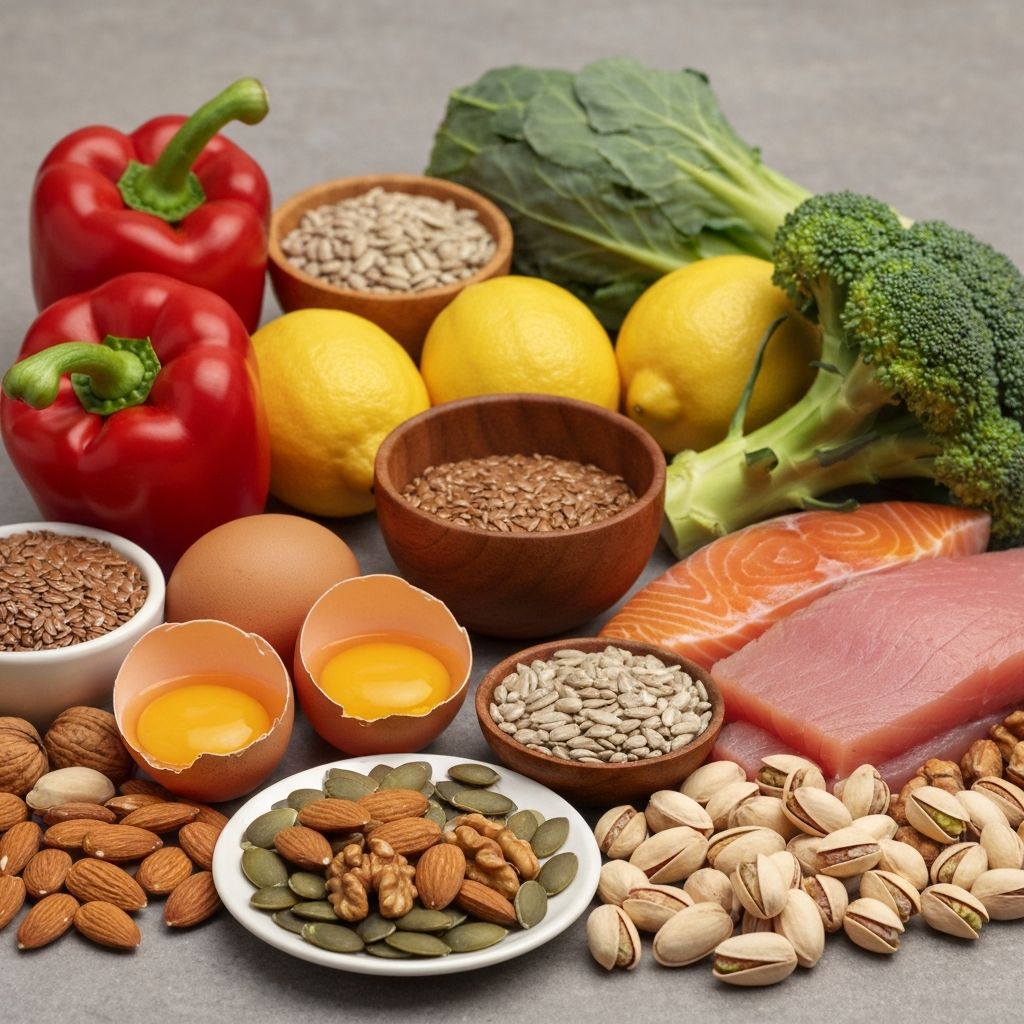 Variety of vitamin-rich foods